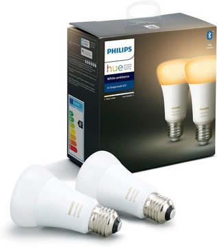 PHILIPS HUE WHITE AMBIANCE 2X E27 BT СВЕТОДИОДНЫЕ ЛАМПЫ