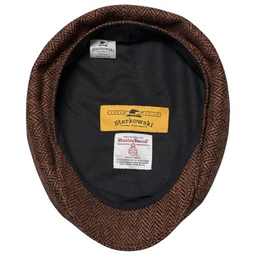 CZAPKA KASZKIET PEAKY SZKOCKI HARRIS TWEED POLSKI PRODUKT 58 CM L