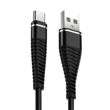 Тип C Кабель USB 1M Spring Spiral Strate растяжения