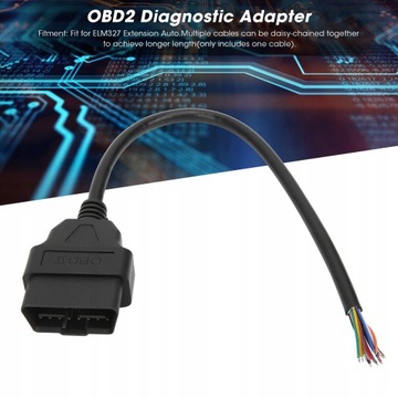 Адаптер OBD2, 16-контактный кабельный разъем