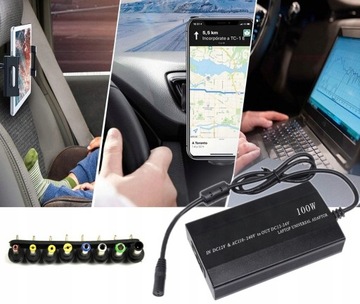 УНИВЕРСАЛЬНЫЙ БЛОК ПИТАНИЯ ДЛЯ НОУТБУКА 100Вт 12-24В 230В USB