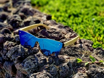 OKULARY PRZECIWSŁONECZNE UV400 DREWNIANE BAMBUSOWE ZESTAW LECERTO