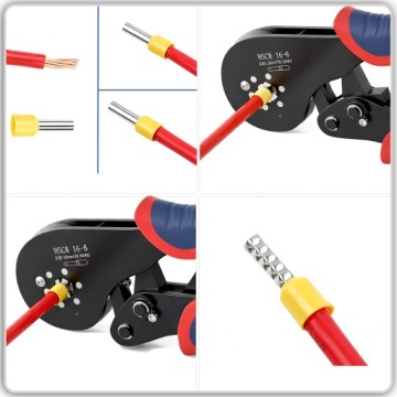ZACISKARKA PRASKA TULEJEK KABLI SZEŚCIOKĄTNA 0,08 - 16mm + 2120 TULEJKI