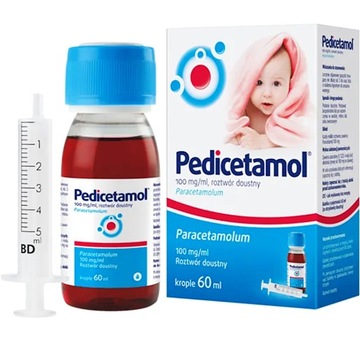 PEDICETAMOL lek przeciwbólowy dla dzieci 0m+ 60 ml