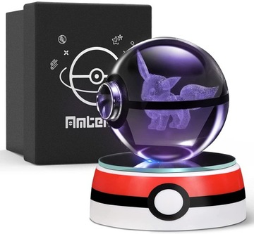 Pokemon Eevee 3D Crystal Ball lampka