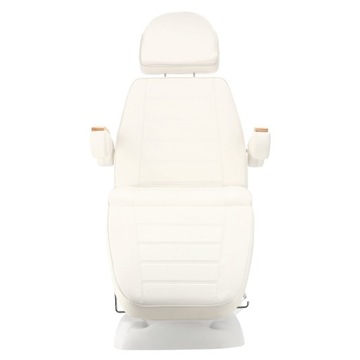 Zestaw fotel kosmetyczny elektryczny taboret pomocnik lampa lupa SPA