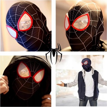 MASKA SPIDER-MAN PAJĄK MATERIAŁOWA KOSTIUM COSPLAY Najlepsza Jakość