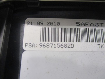 CITROEN C4 II DS4 AIRBAG ULOŽENÍ ŘIDIČE 96871568ZD