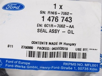 УПЛОТНЕНИЕ КОРОБКИ ПЕРЕДАЧ TRANSIT RANGER 1476743