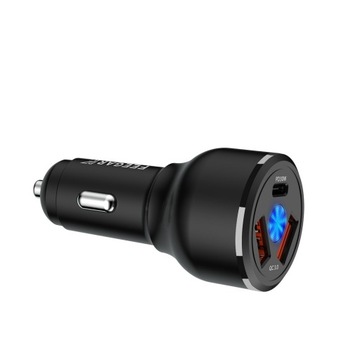 Feegar Ładowarka samochodowa 3xUSB 9A QC3.0 PD 66W