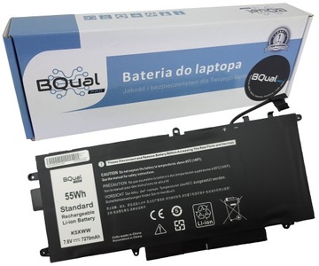 Bateria BQual K5XWW 6CYH6 CFX97 N18GG do Dell 5289 7389 7390 2-in-1 7270mAh