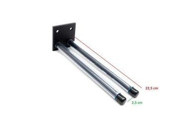 МЕТАЛЛИЧЕСКАЯ ВЕШАЛКА ДЛЯ ЛЫЖ НА НАСТЕНУ 22 СМ ДО 30 КГ