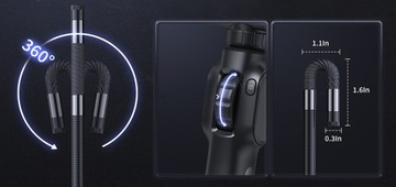 ИНСПЕКЦИОННАЯ КАМЕРА С ПОДВИЖНЫМ ВРАЩАЮЩИМСЯ ГОЛОВКОЙ ЭНДОСКОПОМ 360° 8 мм 2M 8LED CE