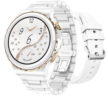Smartwatch Damski CERAMIKA ROZMOWY CIŚNIENIE KROKI