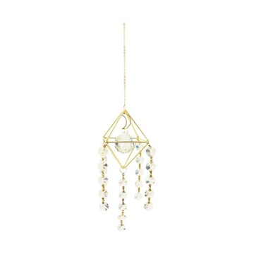 Gold Crystal rainbow making Garden Octagonal Beads