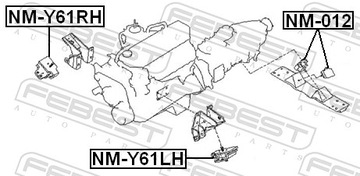 FEBEST NM-Y61LH LOŽISKO MOTORU