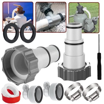 ZESTAW ADAPTERY DO WĘŻA BASENOWEGO ADAPTER WĘŻA DO POMPY BASEN ADAPTER WEZA