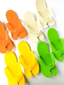 ОДНОРАЗОВЫЕ ШЛЕПЦЫ ДЛЯ ПЕДИКЮРА ШЛЕПЦЫ ДЛЯ ГОСТЕЙ 25 ПАР ОРАНЖЕВЫЕ