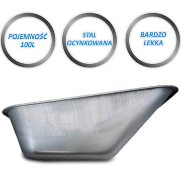Stalowa Misa zapasowa do Taczki wózka Koryto Ocynk