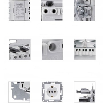 РОЗЕТКА ASFORA ОДИНОЧНЫЙ ВХОД С/U С ЗАСЛОНКОЙ, БЕЛАЯ КОНТАКТ SCHNEIDER IP44