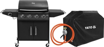 GRILL GAZOWY LUND 16KW PALNIK BOCZNY + POKROWIEC