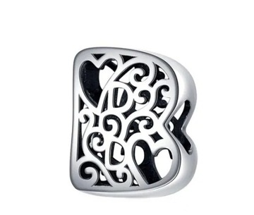 Charms ZAWIESZKA beads litera B S925