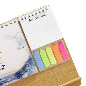 Kalendarz na biurko 2024 Ozdoby z karteczkami samoprzylepnymi Kalendarz mie