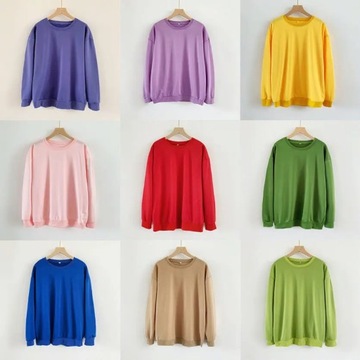 Sweatshirts Womens Spring New Simple Solid All-mat