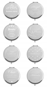 Косметическое зеркало для макияжа, складной подарок с гравировкой для мамы