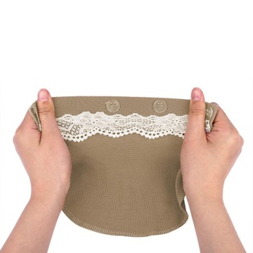 Эластичный пояс для беременных цвета хаки, удлиняющий пояс.