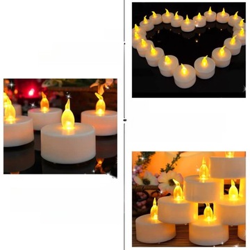 ЭЛЕКТРОННЫЕ СВАДЕБНЫЕ СВЕЧИ LED TEALIGHT СВЕЧИ ПИЛОТ 12 ШТ.