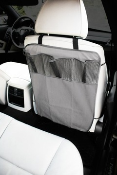 ORGANIZER OCHRONNY NA FOTEL SAMOCHODOWY OSŁONA FOTELA SZARA OCHRANIACZ