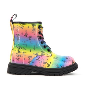BUTY Jesienne Dziecięce Botki Kozaki Na Zamek Ocieplane Zimowe Uni Blue 28
