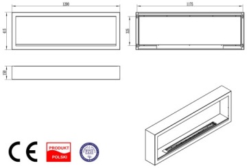 BIOCOMINK S-Line 3D BOX 120 см белый 1200 мм