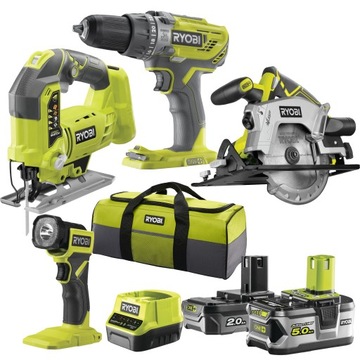 RYOBI Дрель ЛОБЗИОН +5Ач +2Ач СУМКА