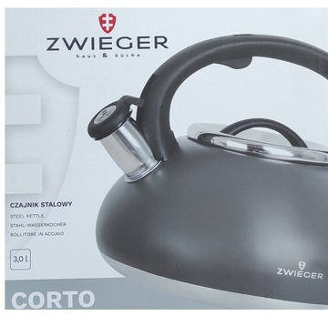 CZAJNIK TRADYCYJNY ZWIEGER CORTO 3,0L INDUKCJA SZARY
