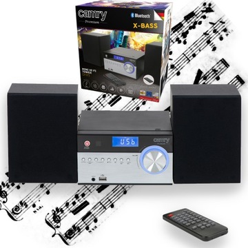 WIEŻA RADIO CD USB AUX BLUETOOTH PILOT X-BASS 28W