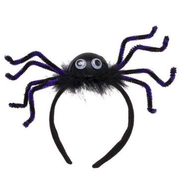 OPASKA imprezowa PAJĄK Z OCZAMI halloween CZARNA
