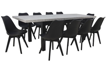 Komplet 10x krzesła SKANDYNAWSKIE + stół LAMINAT