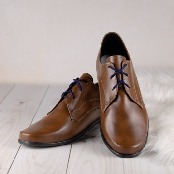 Туфли для причастия коричневого цвета для мальчиков KBC-019 - 36