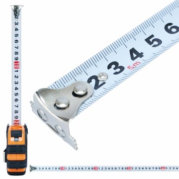 MIARA MIARKA METRÓWKA ZWIJANA TAŚMA 5M Z BLOKADĄ STALOWA BLACK