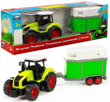 TRAKTOR Z NACZEPĄ FARMA MASZYNA ROLNICZA NAPĘD