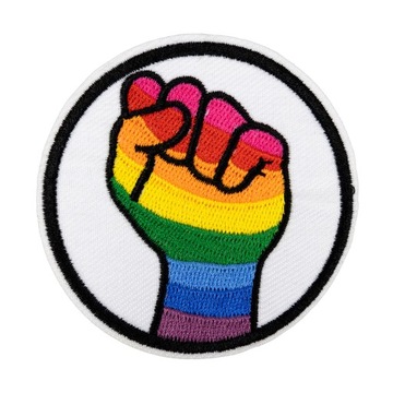 NAPRASOWANKA Termo Naszywka Ręka miłość tęcza Love