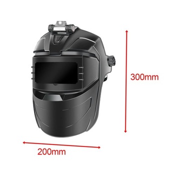Сварочная маска Капюшон Глаза Защита лица Черный цвет с отражателем