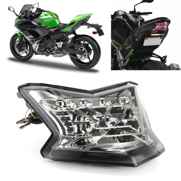 Мотоциклетные светодиодные задние фонари с прозрачными линзами подходят для Kawasaki