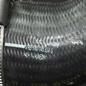 5N0145834G PRAVÝ PŘÍVOD INTERCOOLER VW TIGUAN 5N