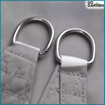 Парусный навес, УФ-тент от солнца, серый водонепроницаемый тент 4x4 м