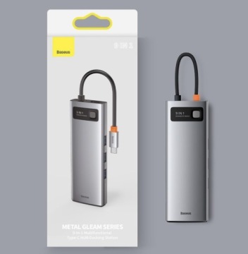 Адаптер BASEUS HUB 9in1 Type C на 3xUSB 3.0 HDMI Type C PD RJ45