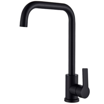 BATERIA ZLEWOZMYWAKOWA KUCHENNA CZARNA OBROTOWA WYLEWKA 360° BLACK WYSOKA