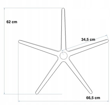 CROSS 690 мм Алюминиевая ОСНОВА для офисного стула Durable Silver